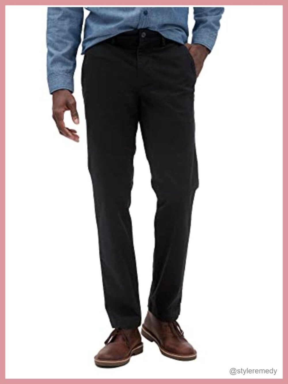 Men's Essential Straight Fit Khaki Chino Pants